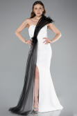 Long Black-White Evening Dress ABU4969