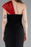 Long Black-Red Evening Dress ABU4969