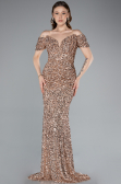 Gold Long Scaly Mermaid Evening Gown ABU4906