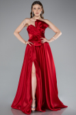Long Red Satin Evening Dress ABU4975