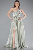 Long Mint Satin Evening Dress ABU4975