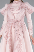 Midi Powder Color Hijab Dress ABK2351