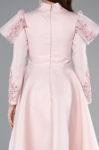 Midi Powder Color Hijab Dress ABK2351