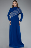 Long Sax Blue Plus Size Evening Gown ABU4977