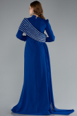 Long Sax Blue Plus Size Evening Gown ABU4977