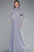 Long Grey Plus Size Evening Gown ABU4977