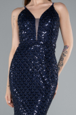 Long Navy Blue Evening Dress ABU4980