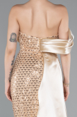Long Gold Beaded Mermaid Evening Gown ABU4986