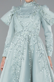 Midi Mint Hijab Dress ABK2351