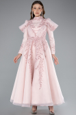 Midi Powder Color Hijab Dress ABK2351