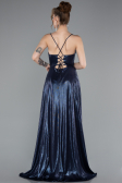Long Navy Blue Prom Gown ABU4996
