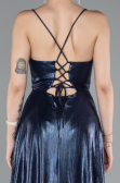 Long Navy Blue Prom Gown ABU4996