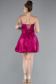 Fuchsia Strapless Balloon Skirt Short Prom Dress ABK2360