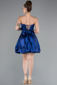 Navy Blue Strapless Balloon Skirt Short Prom Dress ABK2360
