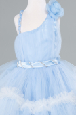 Front Short Back Long Light Blue Girl Dress ABO114