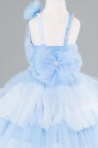 Front Short Back Long Light Blue Girl Dress ABO114