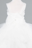 Front Short Back Long White Girl Dress ABO115