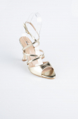 Gold Leather Evening Shoe AB1136
