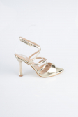 Gold Leather Evening Shoe AB1136