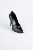 Black Leather Stiletto AB1140