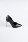 Black Leather Stiletto AB1140