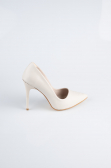 Beige Leather Stiletto AB1140