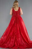Long Red Plus Size Engagement Dress ABU3618