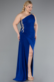 Long Saks Blue Plus Size Evening Dress ABU3132