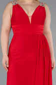 Long Red Plus Size Evening Gown ABU4968