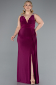 Long Plum Plus Size Evening Gown ABU4968