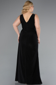 Long Black Plus Size Evening Gown ABU4968