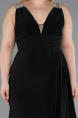 Long Black Plus Size Evening Gown ABU4968