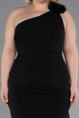 Long Black Plus Size Evening Gown ABU4892