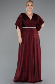 Long Burgundy Formal Plus Size Dress ABU4914