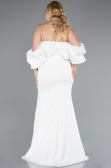 Long White Plus Size Evening Dress ABU4990