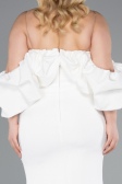 Long White Plus Size Evening Dress ABU4990