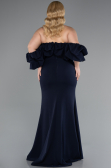 Long Navy Blue Plus Size Evening Dress ABU4990