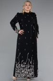 Long Black Plus Size Evening Dress ABU4936