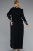 Long Black Plus Size Evening Dress ABU4936