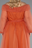Orange Long Oversized Evening Dress ABU1535