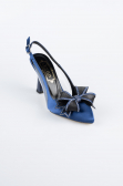 Sax Blue Satin Evening Shoe MJS4100