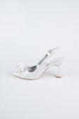 Silver Laser Cut Evening Shoe MJ9003