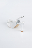Silver Laser Cut Evening Shoe MJ9003