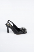 Black Laser Cut Evening Shoe MJ9003