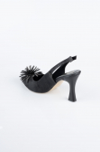 Black Laser Cut Evening Shoe MJ9003