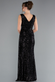 Long Black Scaly Evening Dress ABU3201