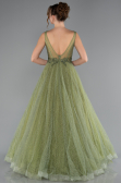 Pistachio Green Embroidered Bodice Dusty Rose Tulle Evening Gown ABU2131