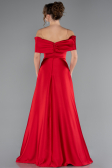 Long Red Satin Evening Dress ABU5015