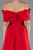Long Red Satin Evening Dress ABU5015