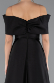 Long Black Satin Evening Dress ABU5015